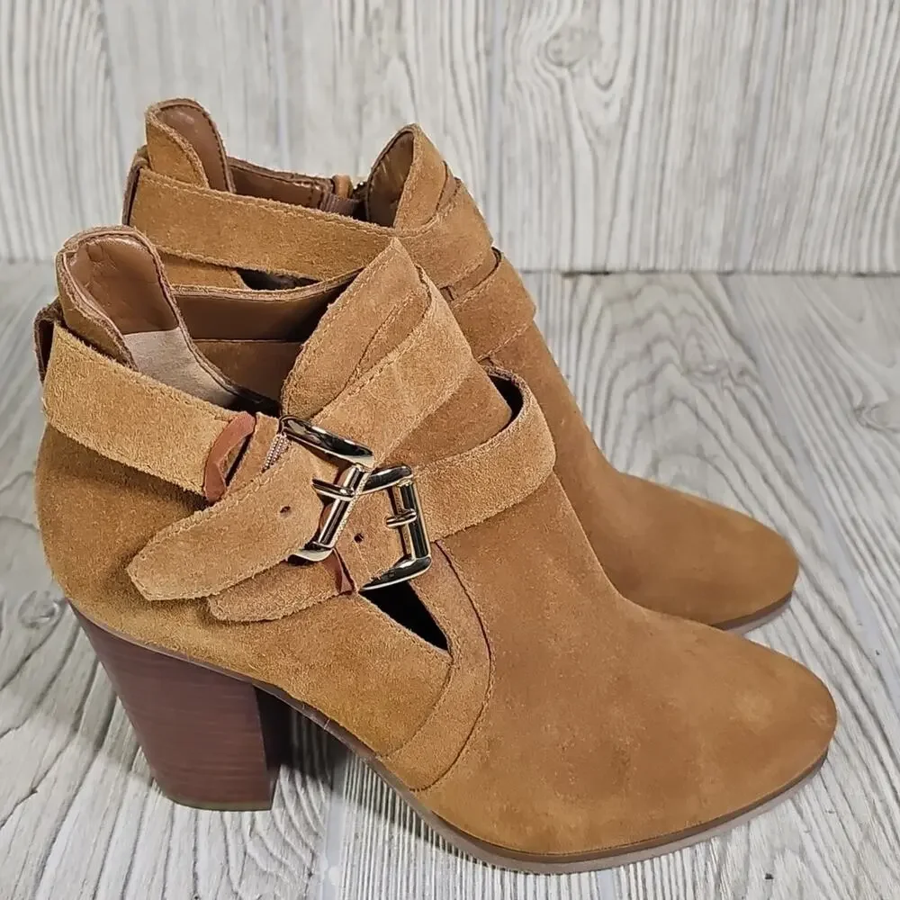 Michael Kors Walden Suede Leather Ankle Boots Womens Size 6
